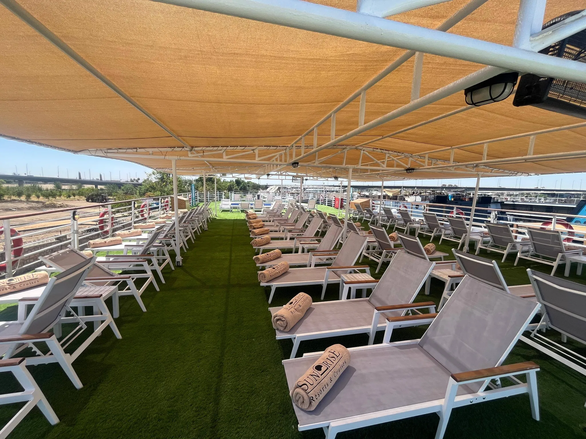 Sun deck of the SUNRISE Nile Saray Nile Cruise Nile cruise